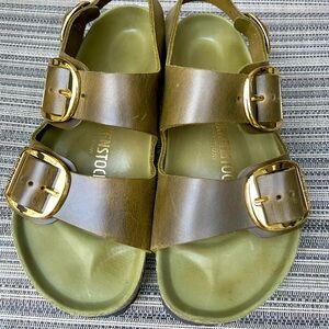 Birkenstock Milano Big Buckle Gold/Olive 37